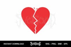 broken heart clipart svg free