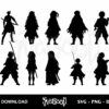 demon slayer silhouette svg bundle