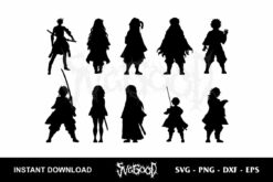 Demon Slayer Silhouette SVG Bundle