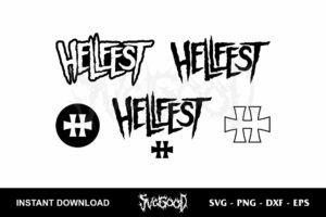 hellfest logo svg cut file