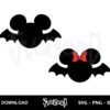 mickey minnie bat halloween svg