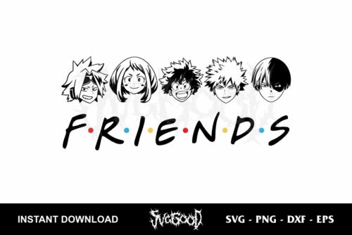 my hero academia friends svg