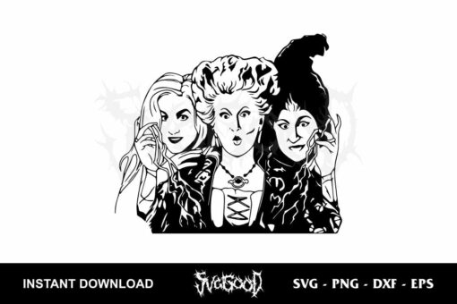 Sanderson Sisters Clipart SVG