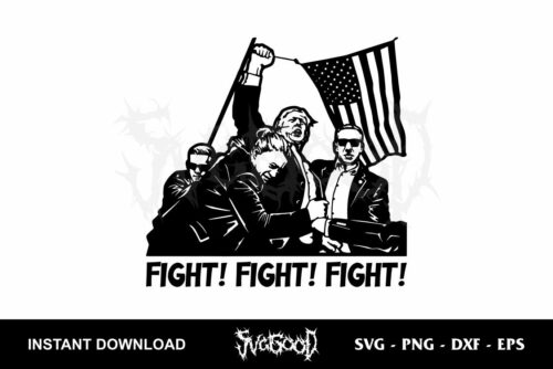 trump rally fight svg