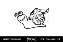 Turbo Snail SVG Cut File