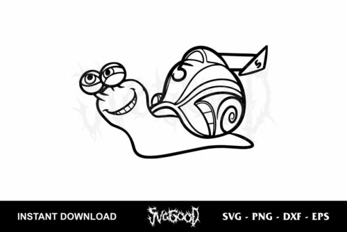 turbo snail svg cut file