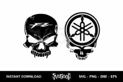 Yamaha Skull Logo SVG