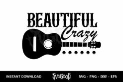 beautiful crazy luke combs svg