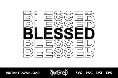 blessed svg cut file