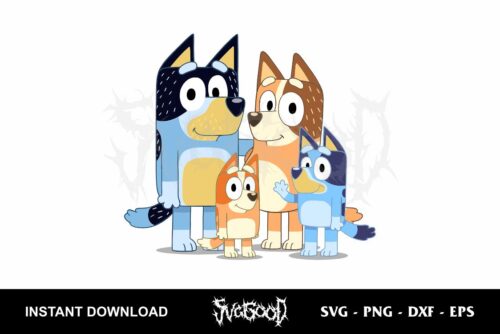 bluey family svg