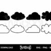 cloud silhouette svg bundle