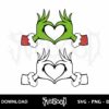 grinch hand heart svg cricut