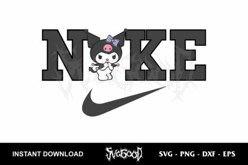 Kuromi Nike Logo SVG