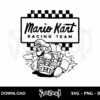 mario kart racing team outline svg cricut