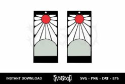 tanjiro earrings svg cricut