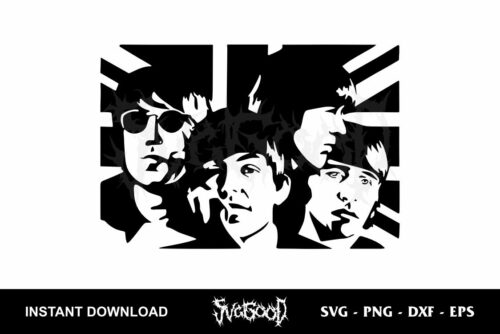 the beatles silhouette svg