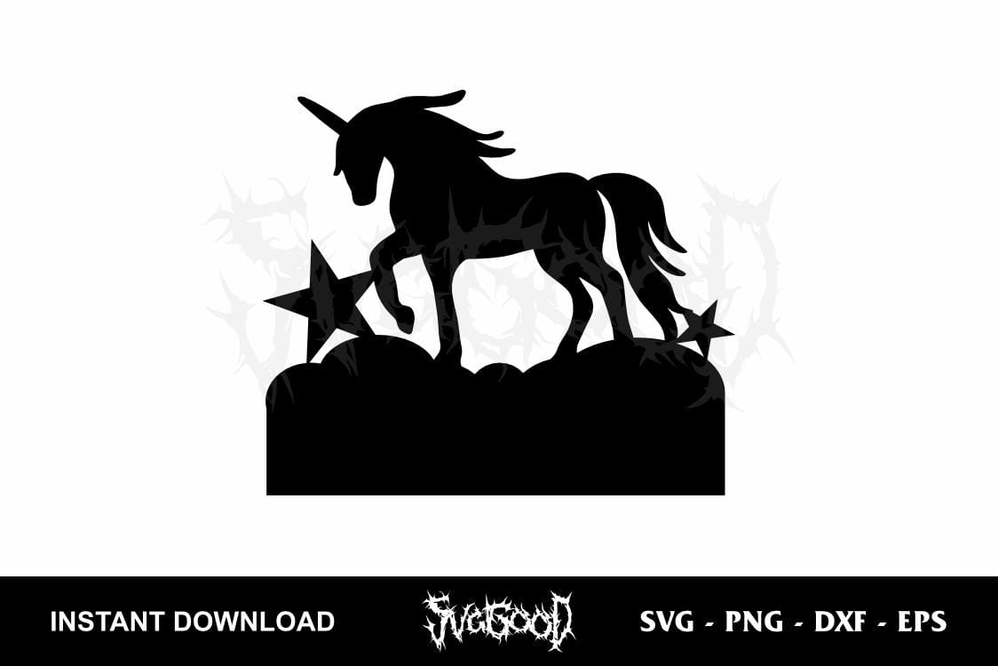 Unicorn Birthday Cake Topper SVG SVGGOOD