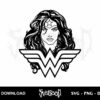 wonder woman silhouette svg