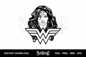 wonder woman silhouette svg