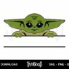 baby yoda monogram svg