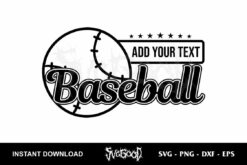 Baseball Monogram SVG Cricut