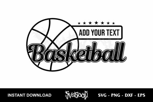 basketball monogram svg