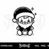 cute santa clause svg cut file