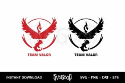 Pokemon Go Team Valor SVG Cricut
