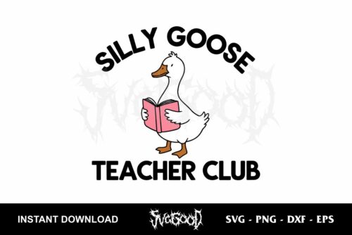 silly goose teacher club svg