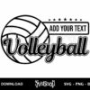 volleyball monogram svg