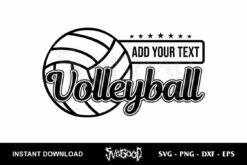 Volleyball Monogram SVG