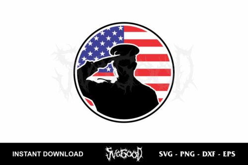 American Veteran Soldier SVG Cricut