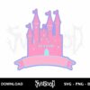 cinderella castle cake topper svg