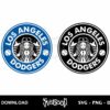 los angeles dodgers starbucks svg cricut