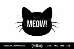 meow cat svg cricut