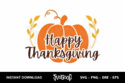 Thanksgiving Pumpkin SVG Cricut