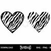 zebra print heart svg