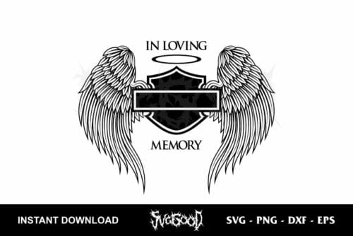 Harley Davidson In loving Memory SVG