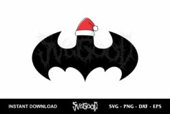 Christmas Batman Logo SVG Cricut