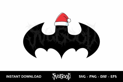 christmas batman logo svg cricut