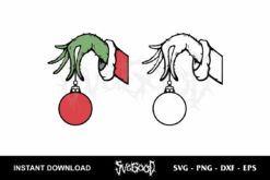 grinch hand svg cricut