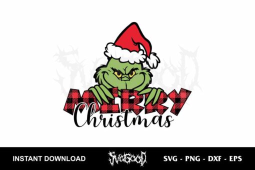 Grinch Merry Christmas SVG