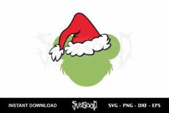 grinch mickey head svg