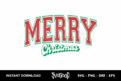 Merry Christmas Varsity SVG