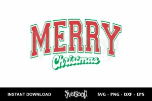 merry christmas varsity svg png