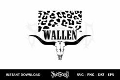 Morgan Wallen Cow Skull SVG