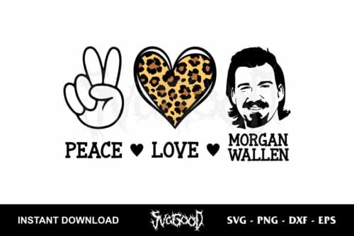 peace love morgan wallen svg