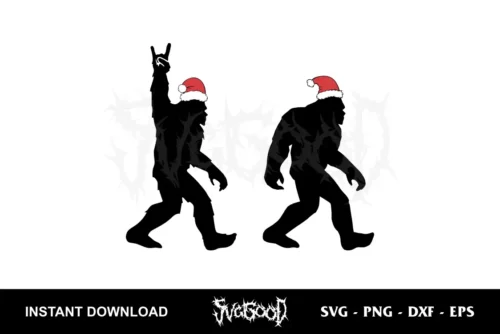 big foot santa hat svg