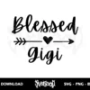 blessed gigi svg cricut