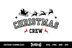 christmas crew reindeer svg cricut